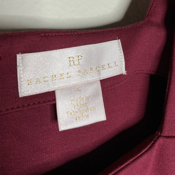 NEW Rachel Parcell Burgundy Square Neck Fit &‎ Flare Dress L Christmas Party - Picture 7 of 9